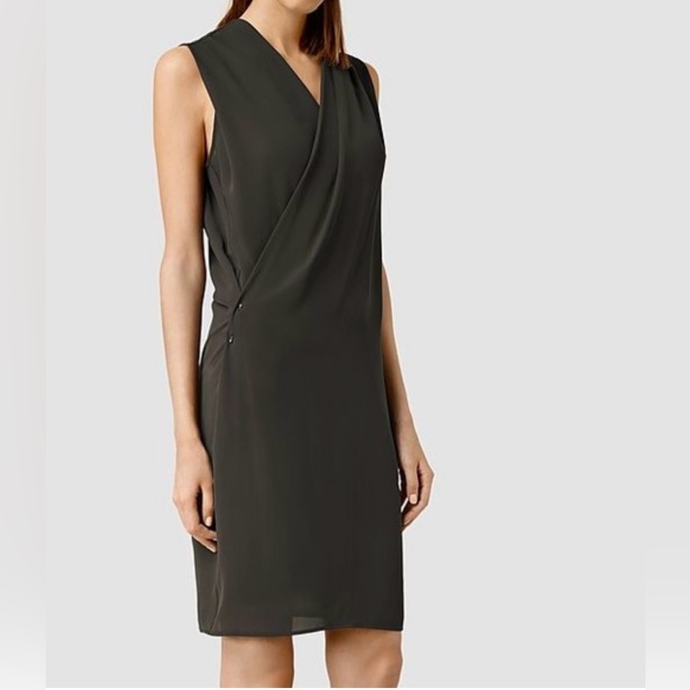 All Saints DENI black 2 piece dress size 2